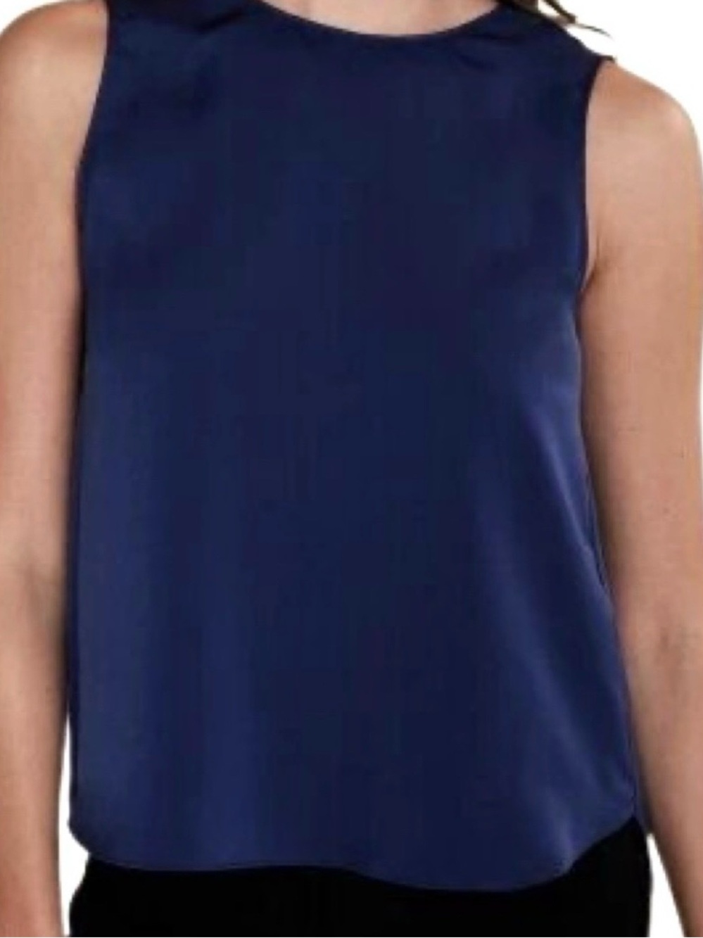 Banana Republic Navy Sleeveless Satin Camisole